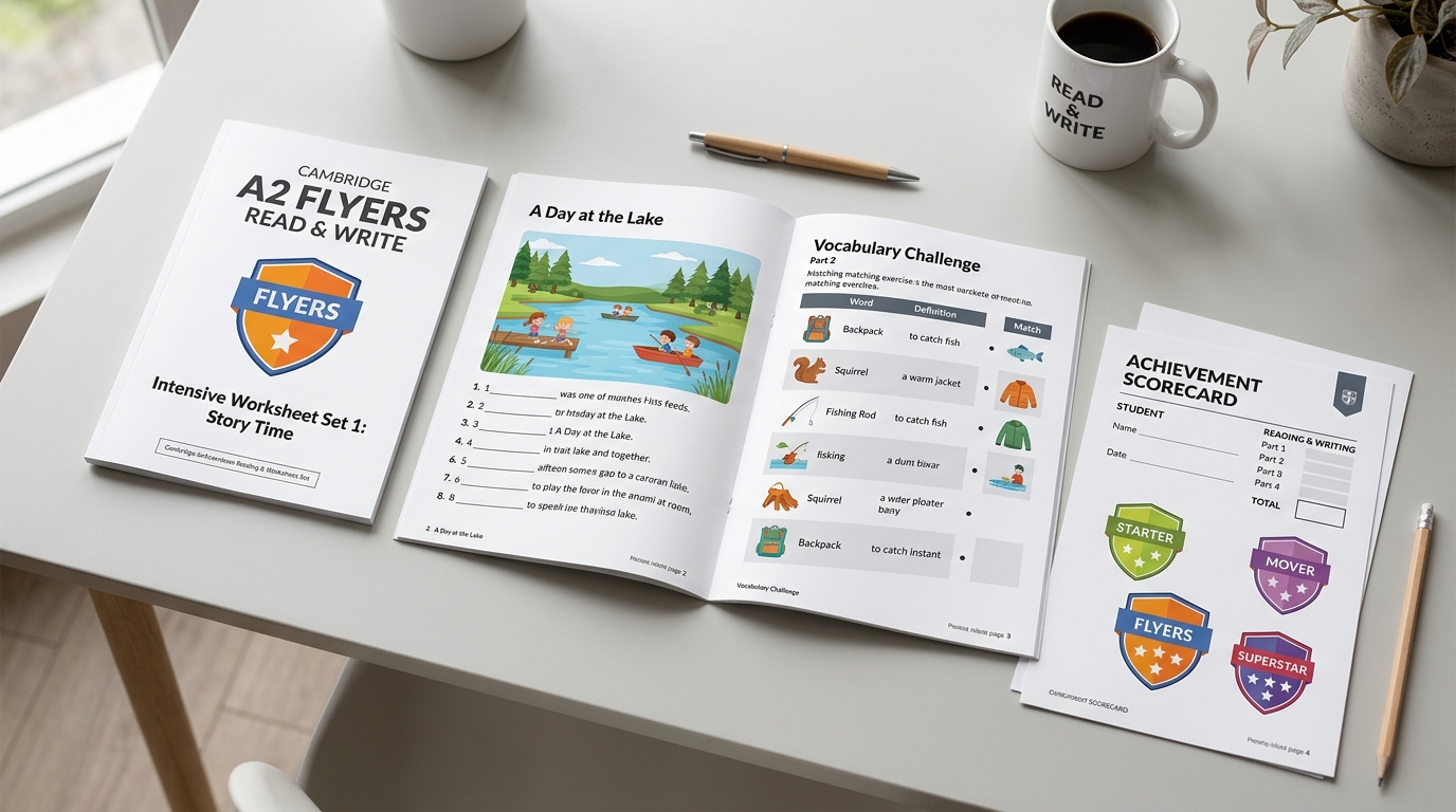 Bộ Phiếu Bài Tập Chuyên Sâu Reading & Writing Cambridge A2 Flyers (10 Chuyên Đề)