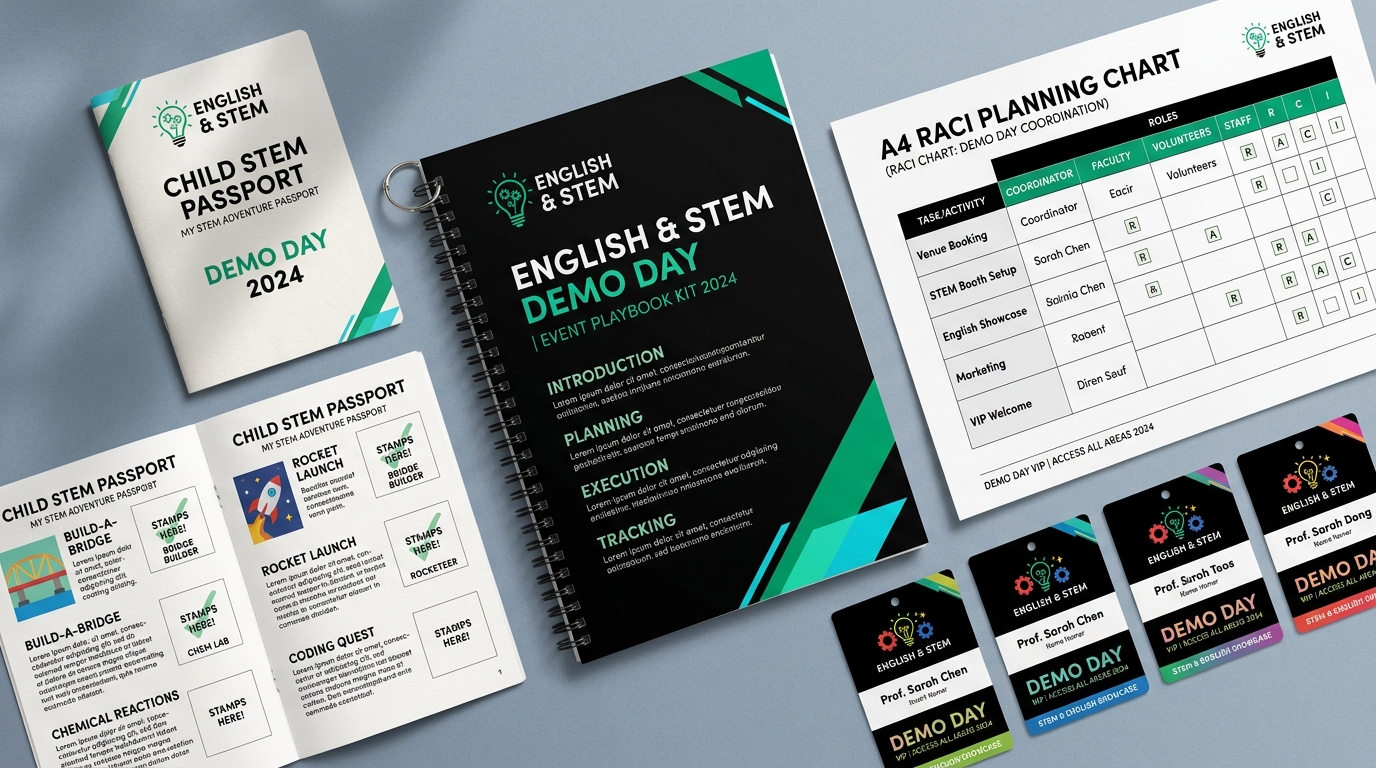 Kịch Bản & Cẩm Nang Tổ Chức "English & STEM Demo Day" Thu Hút Tuyển Sinh